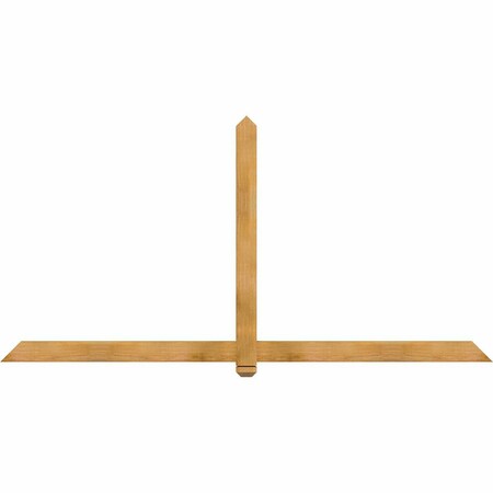 Ekena Millwork Eugene Rough Sawn Timber Gable Bracket, Western Red Cedar, 96"W x 48"H x 2"D x 4"F, 12/12 Pitch GBW096X48X0204EUG00RWR